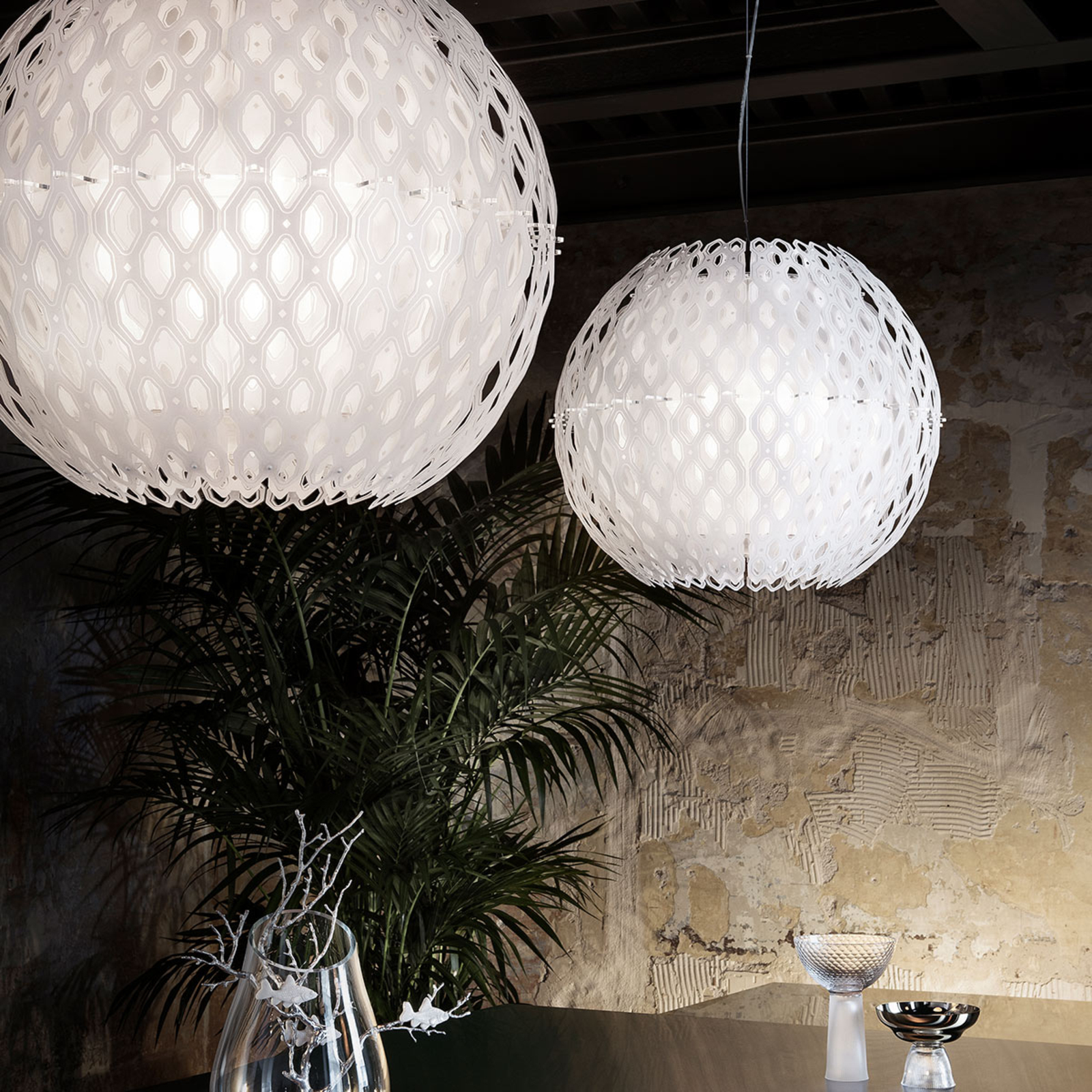 Slamp Charlotte Globe suspension en blanc