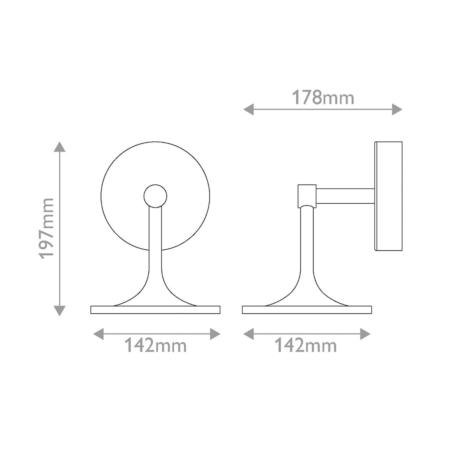 LED wandlamp Issa, goudkleurig, hoogte 20 cm, metaal, IP44 LED wandlamp Issa, goudkleurig, hoogte 20 cm, metaal, IP44
