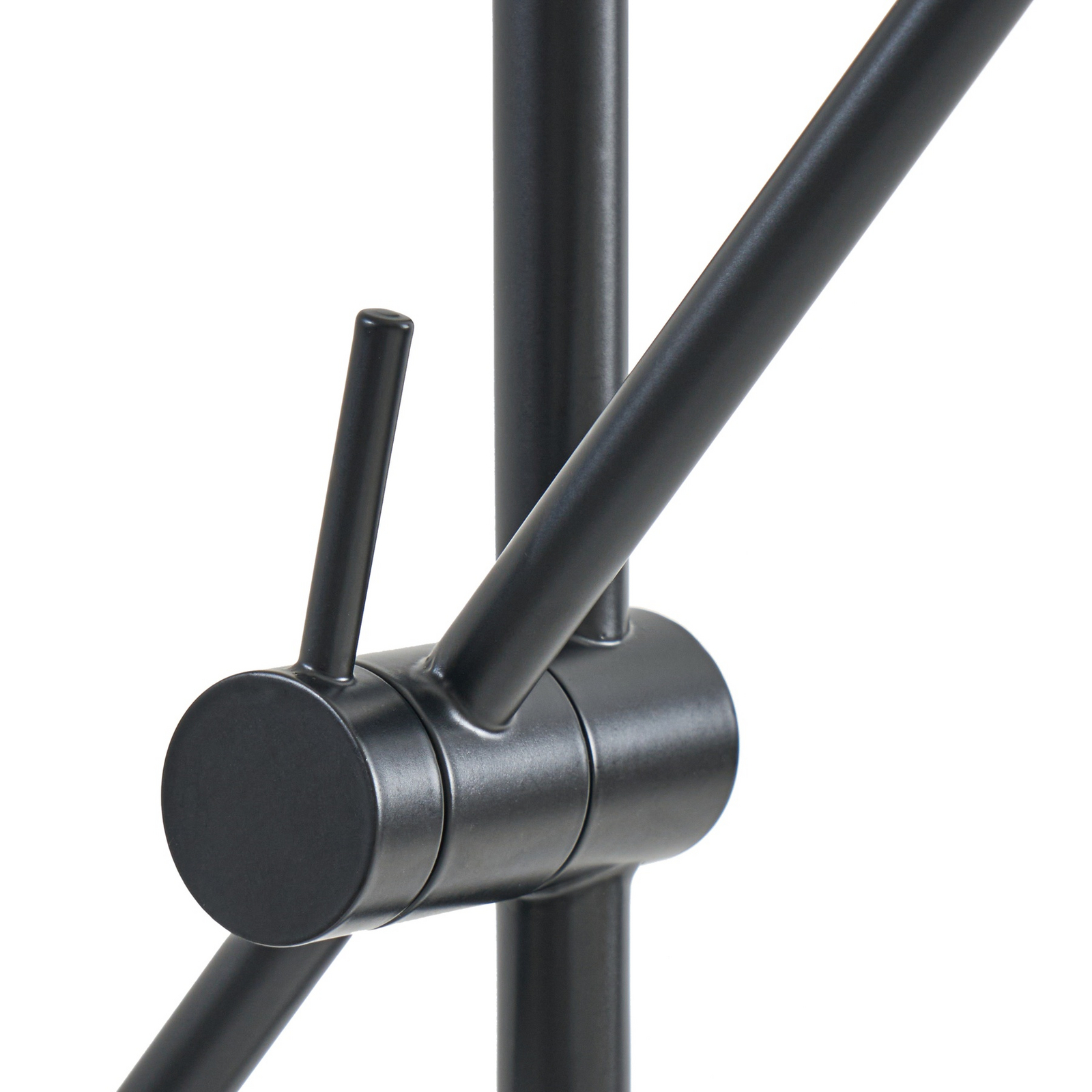 Lindby stāvlampa Vilo, melna, 153 cm, GU10, kustīga