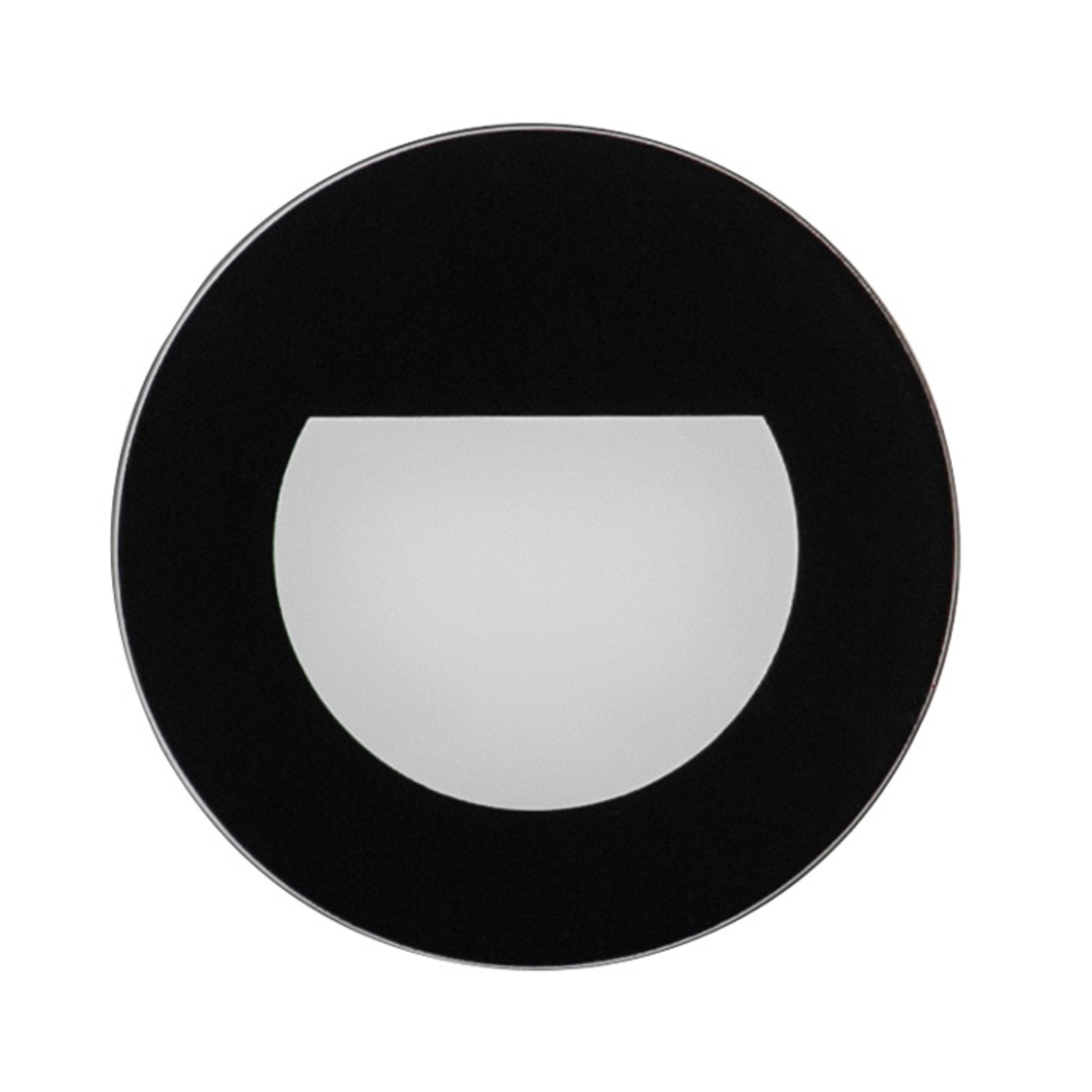 BRUMBERG Wall Kit68 spot piatto rotondo nero