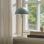 Lampada da tavolo Ellen 20, verde polvere, metallo, portalampada E14
