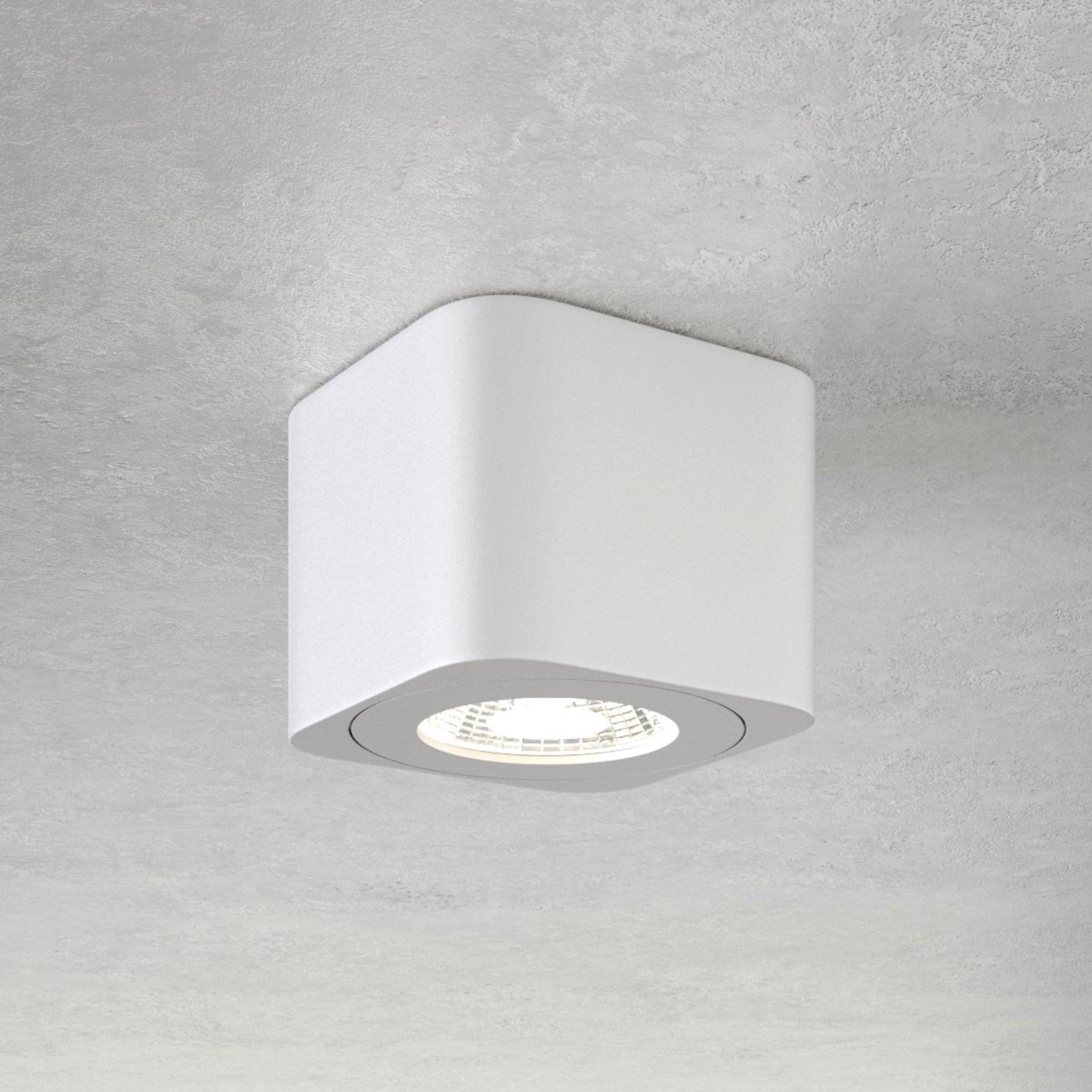 Fabas Luce Kantig LED-downlight Palmi i vitt