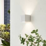 Lindby Nivar LED outdoor wall lamp angular white