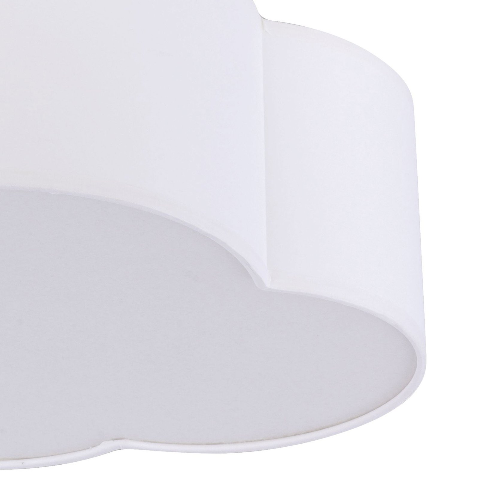 Stropna svetilka Cloud, tekstil, 41 x 31 cm, bela
