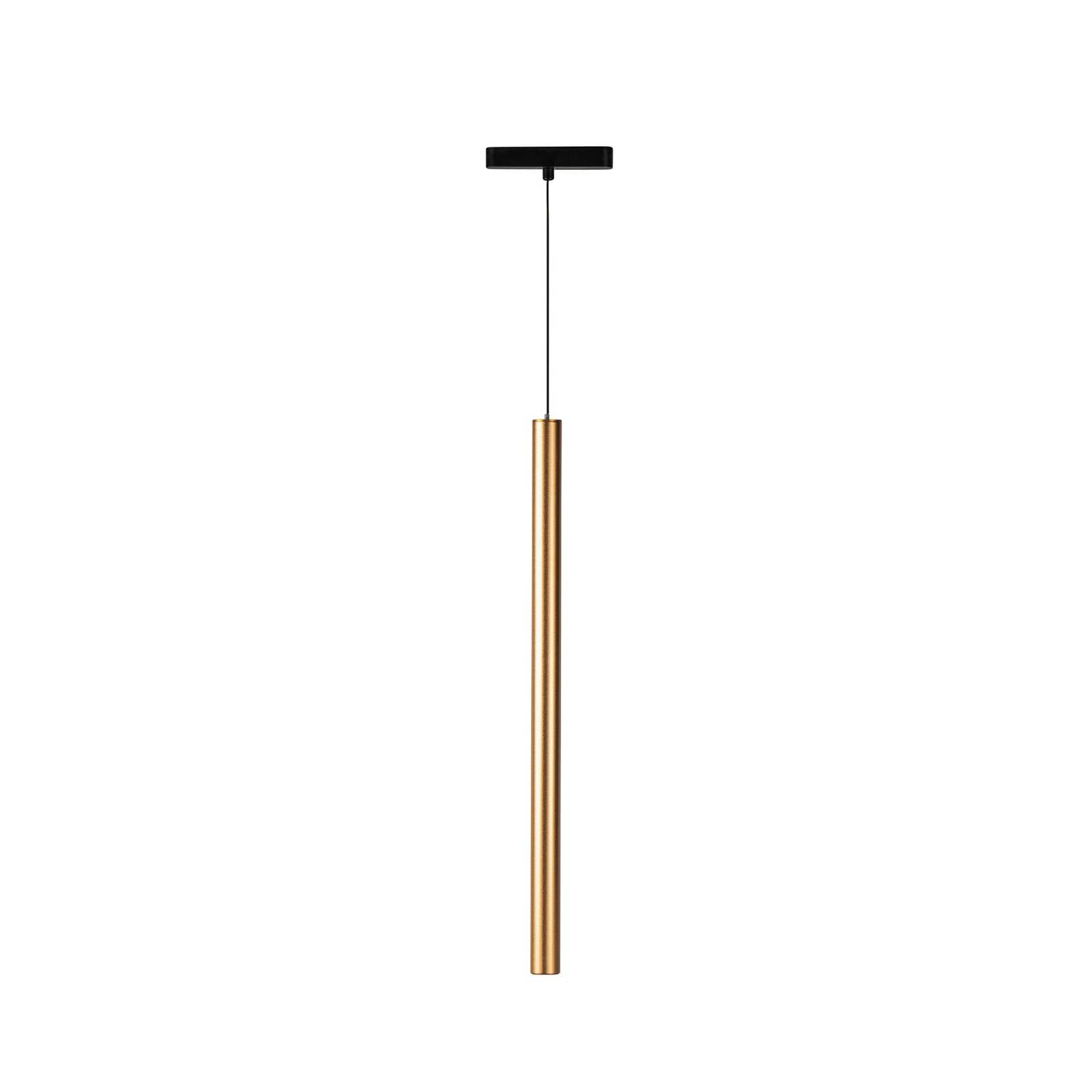 Lindby LED-Pendelleuchte Lumaro, gold, 55 cm, 48V, dimmbar