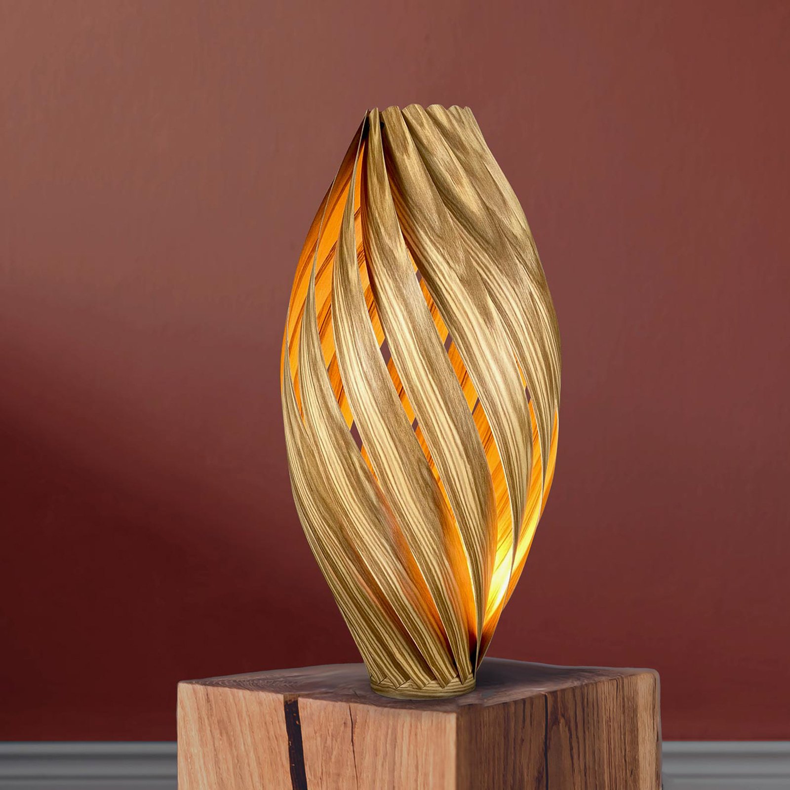 Gofurnit Ardere Tischlampe, Olivesche, Höhe 60 cm