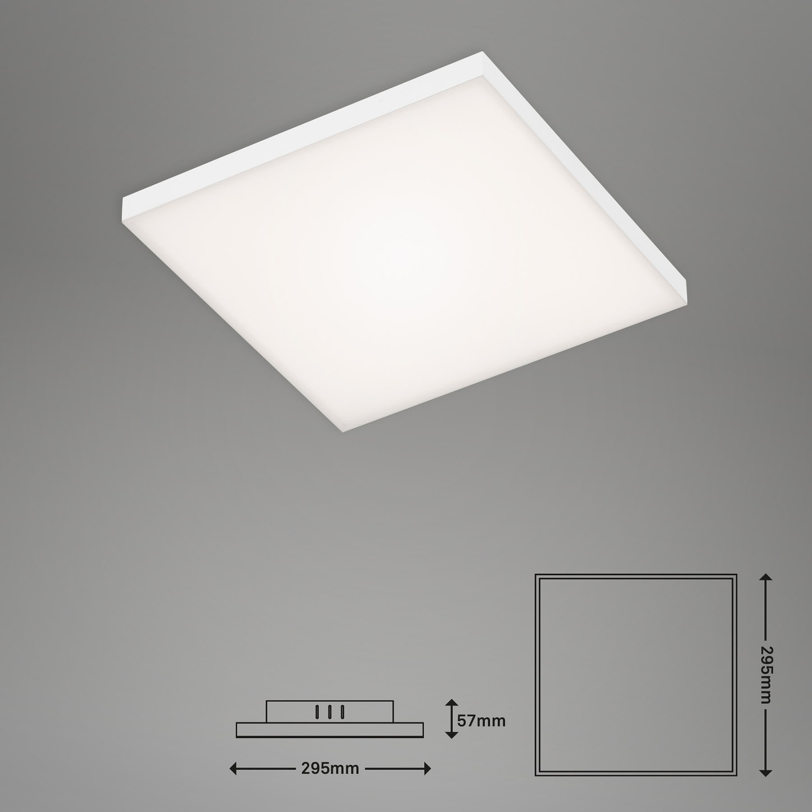 Plafoniera LED Frameless RGBW, quadrato