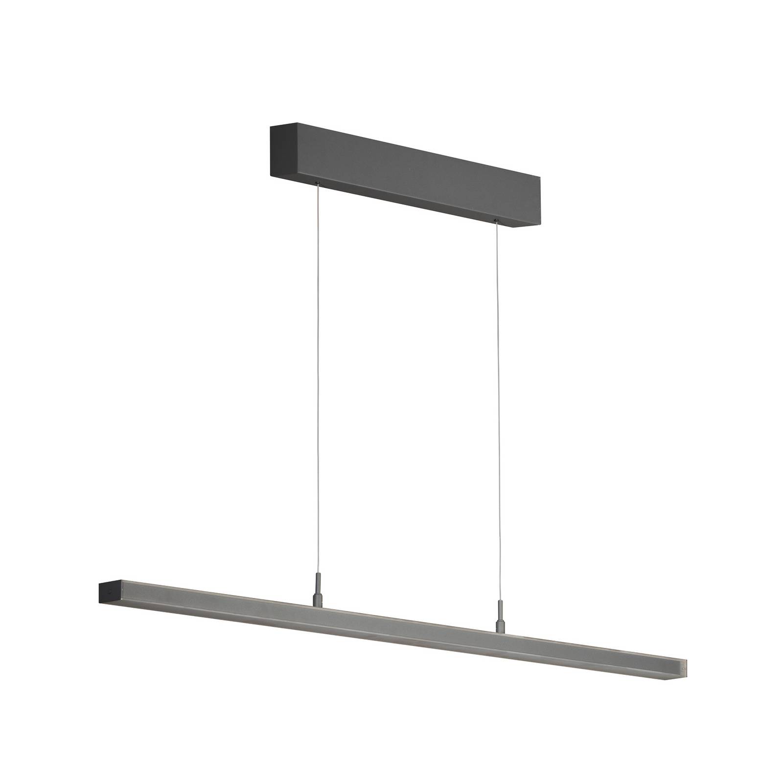 LED-Hängelampe Valeno, grau, Länge 115 cm, CCT, Touchdimmer