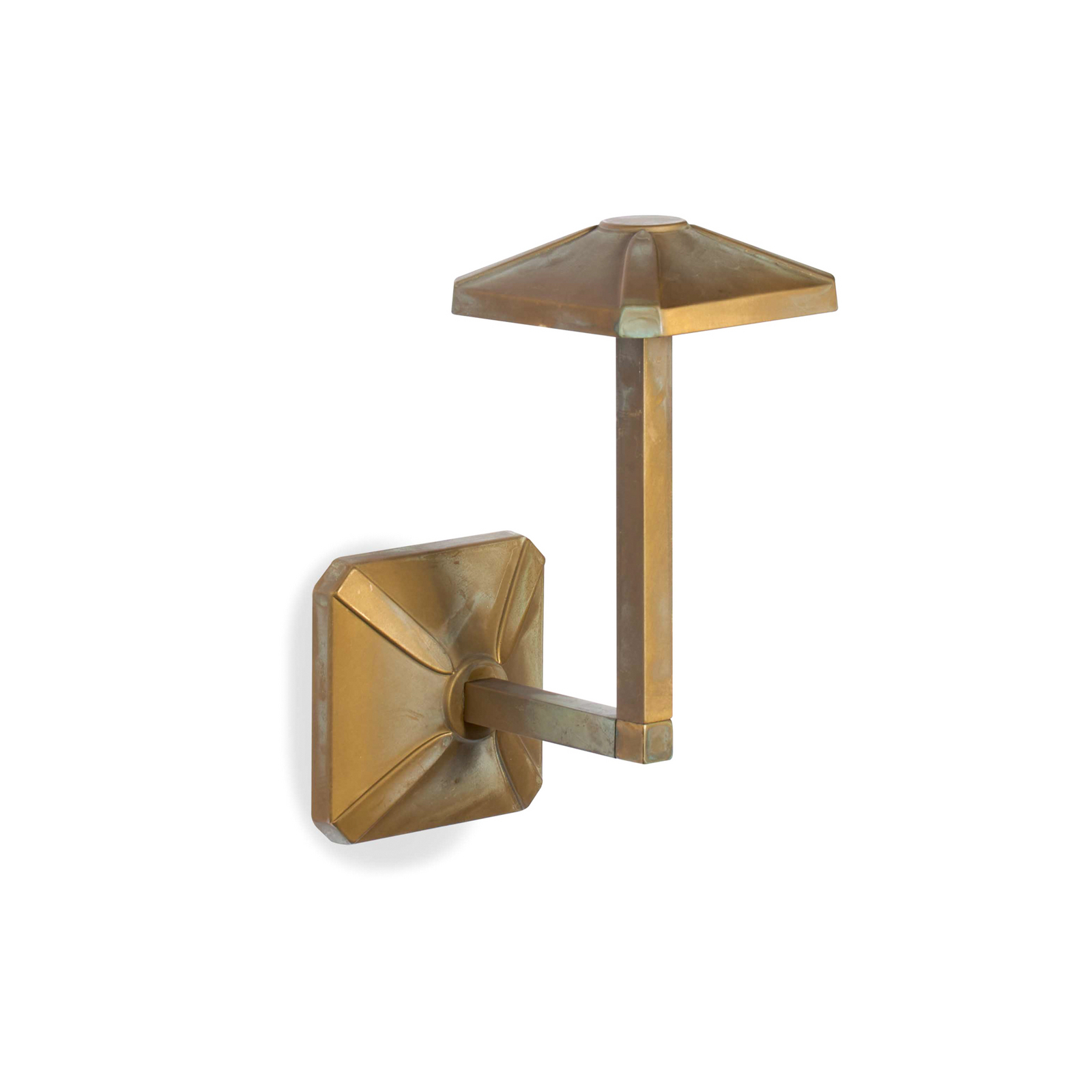 LED-Außenwandleuchte Aura Frame, Höhe 24 cm, messing antik