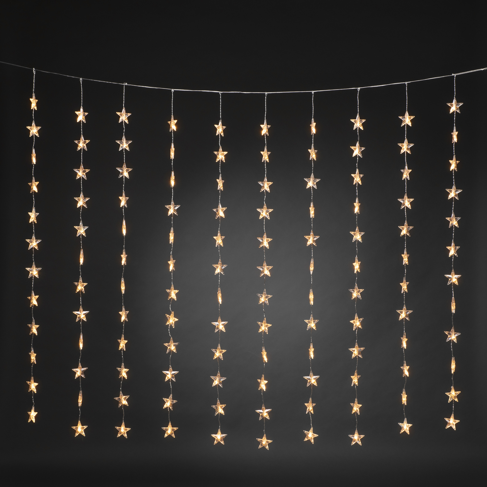 LED curtain light stars 120-bulb, amber