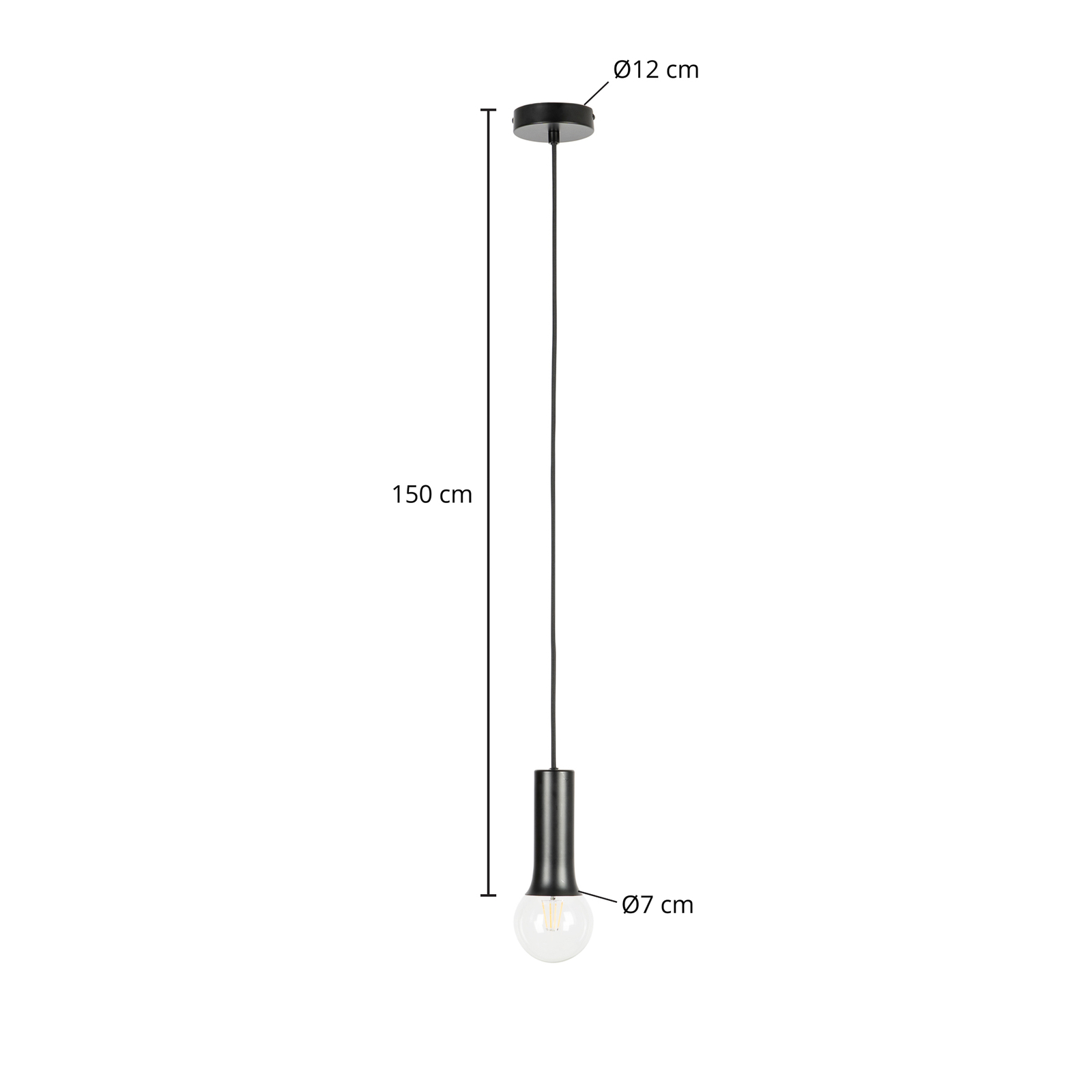Lindby Fipas hanglamp zonder kap, 1-lamp