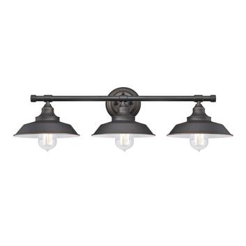 Westinghouse Iron Hill wandlamp, zwart, 3-lamps