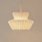 Lindby Magali pendant light, white, paper, Ø 45 cm, E27