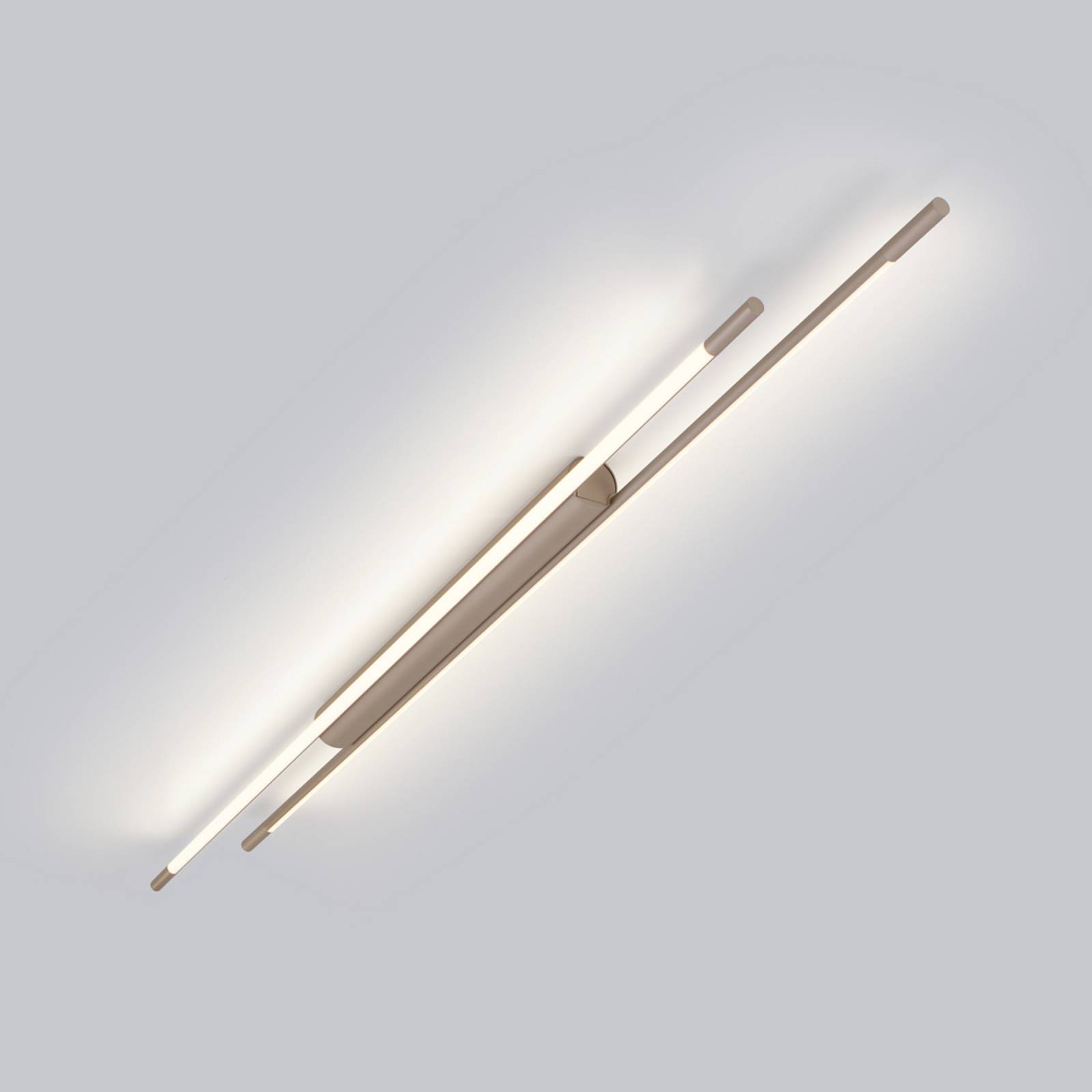 Lampa sufitowa LED Helestra LEDA, brązowa, długość 150 cm, sączyniana