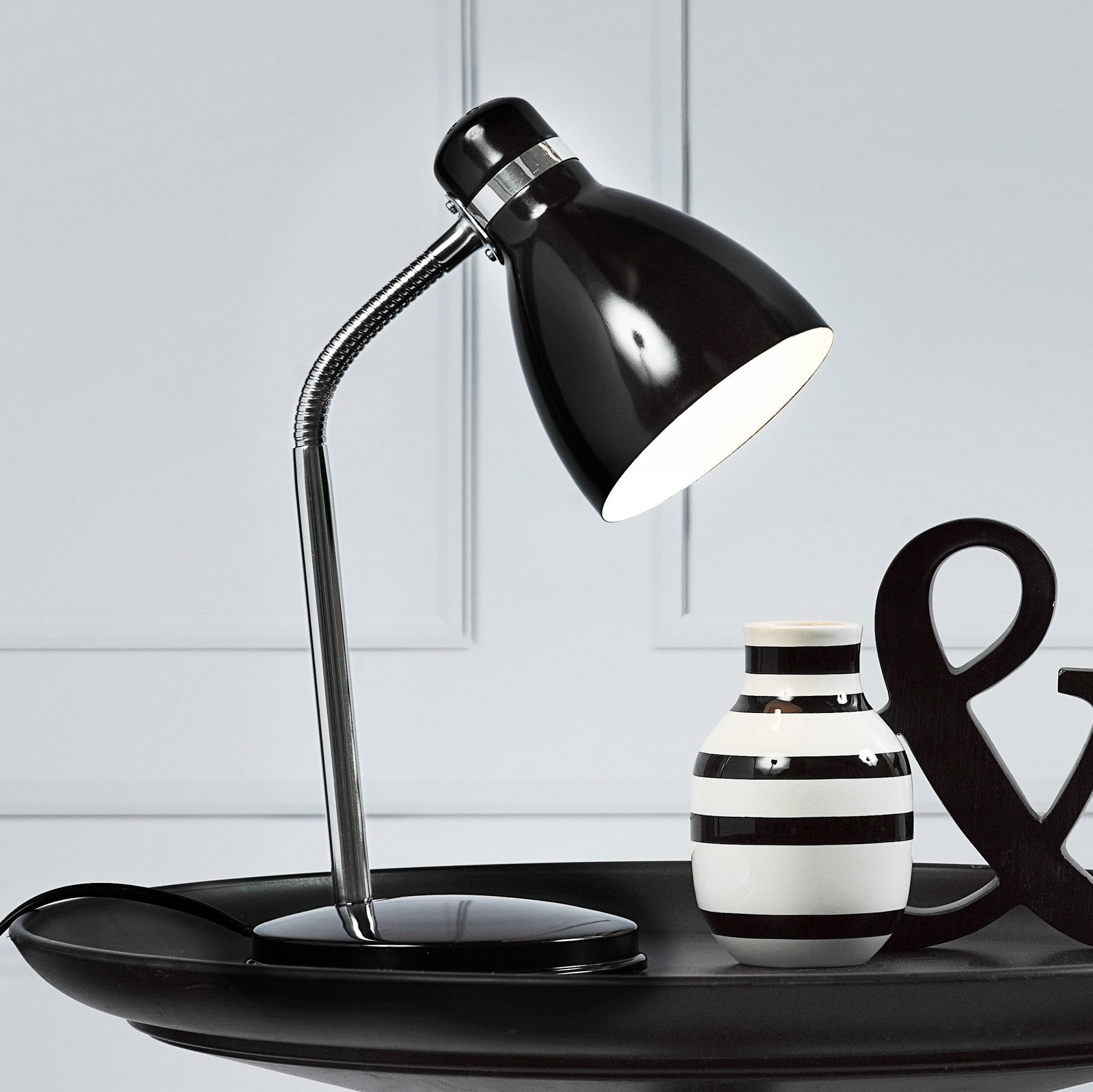 Moderná stolová lampa CYCLONE čierna