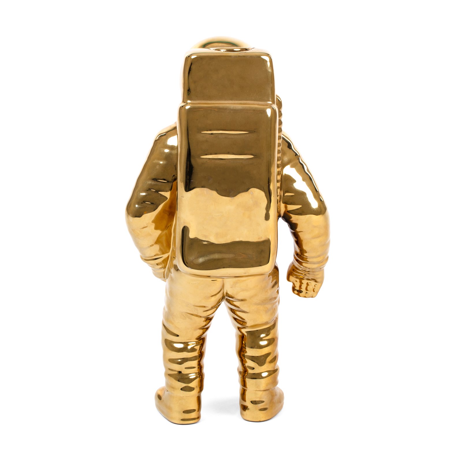 SELETTI Cosmic Diner Starman vaas, goud. H 28 cm, porselein