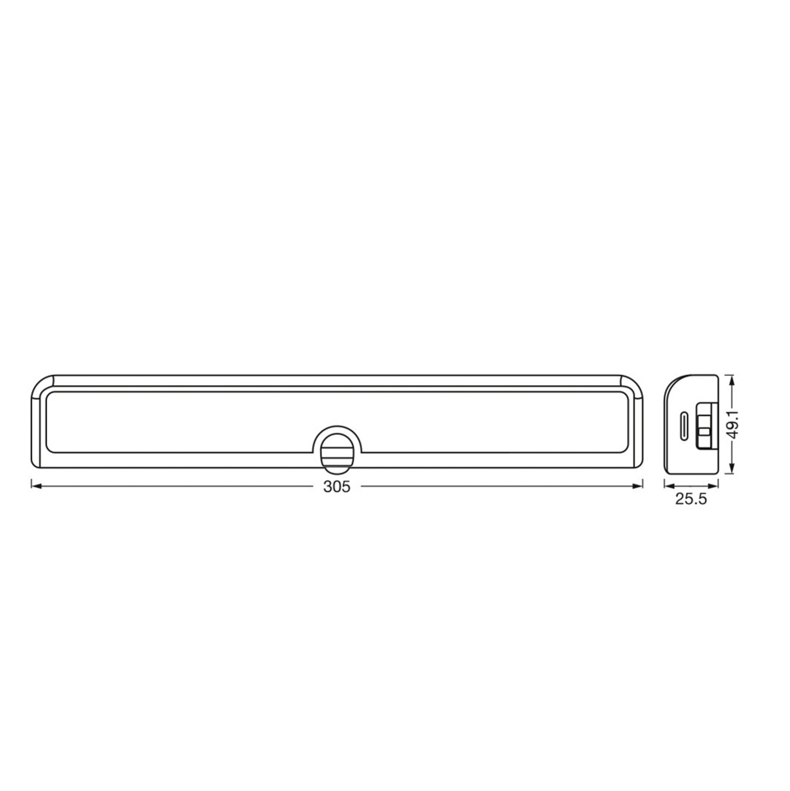LEDVANCE Linear Flip Unterbaulampe 830 USB Sensor