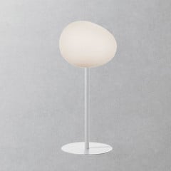 Foscarini Gregg media alta pöytävalaisin, valkoinen