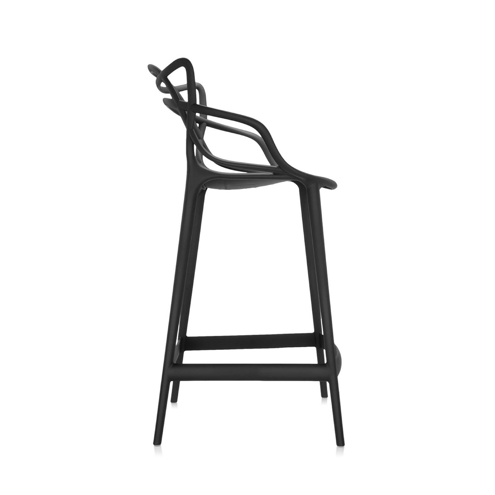 Masters barstol, svart, høyde 99 cm - Kartell