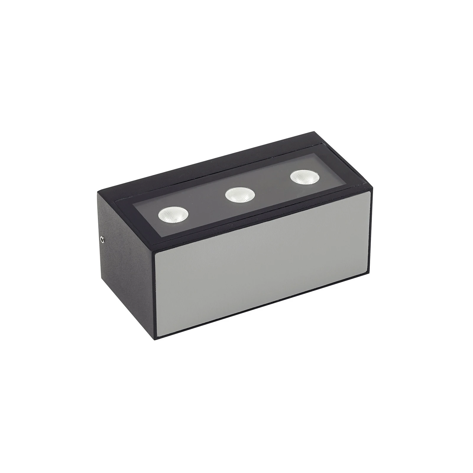 Lucande utendørs LED-vegglampe, Selim, lengde 15,3 cm, svart