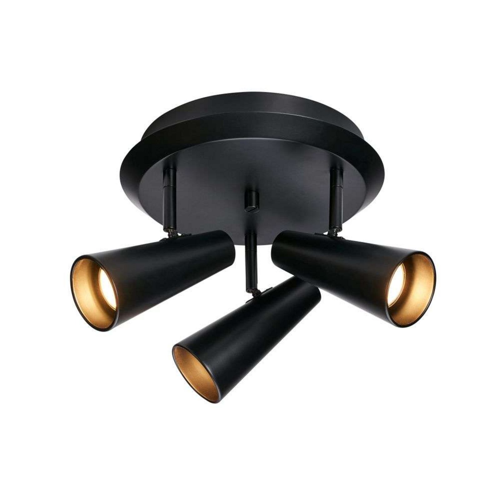 Crest Round 3 Ceiling Lamp Black - Markslöjd