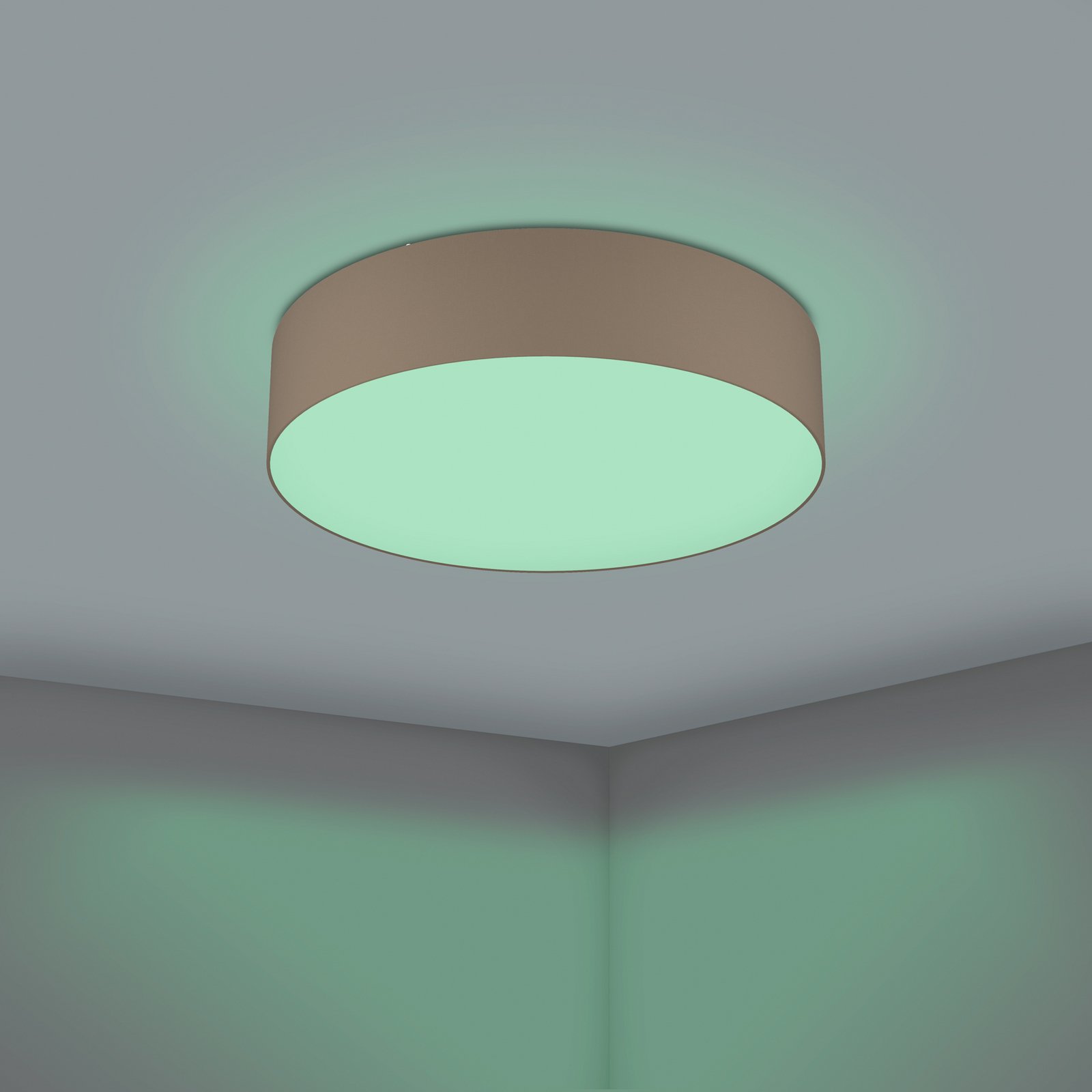 EGLO connect Romao-Z LED-taklampa, Ø57cm, taupe