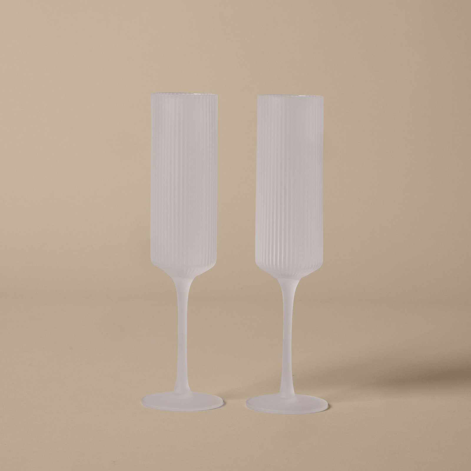 Ripple Champagner-Glas, frosted, 2er-Set - ferm LIVING