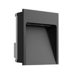 My Way Outdoor Built-in Wall Lamp 110X100 3000K Black - Flos