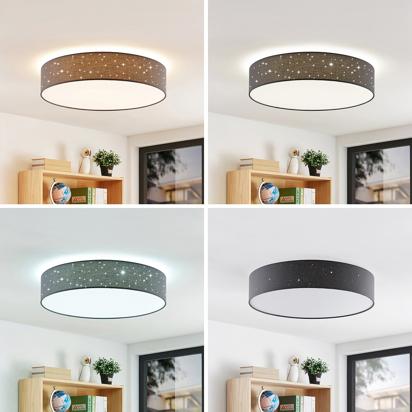 Ellamina LED Lampa Sufitowa Ø60 Dark Grey - Lindby