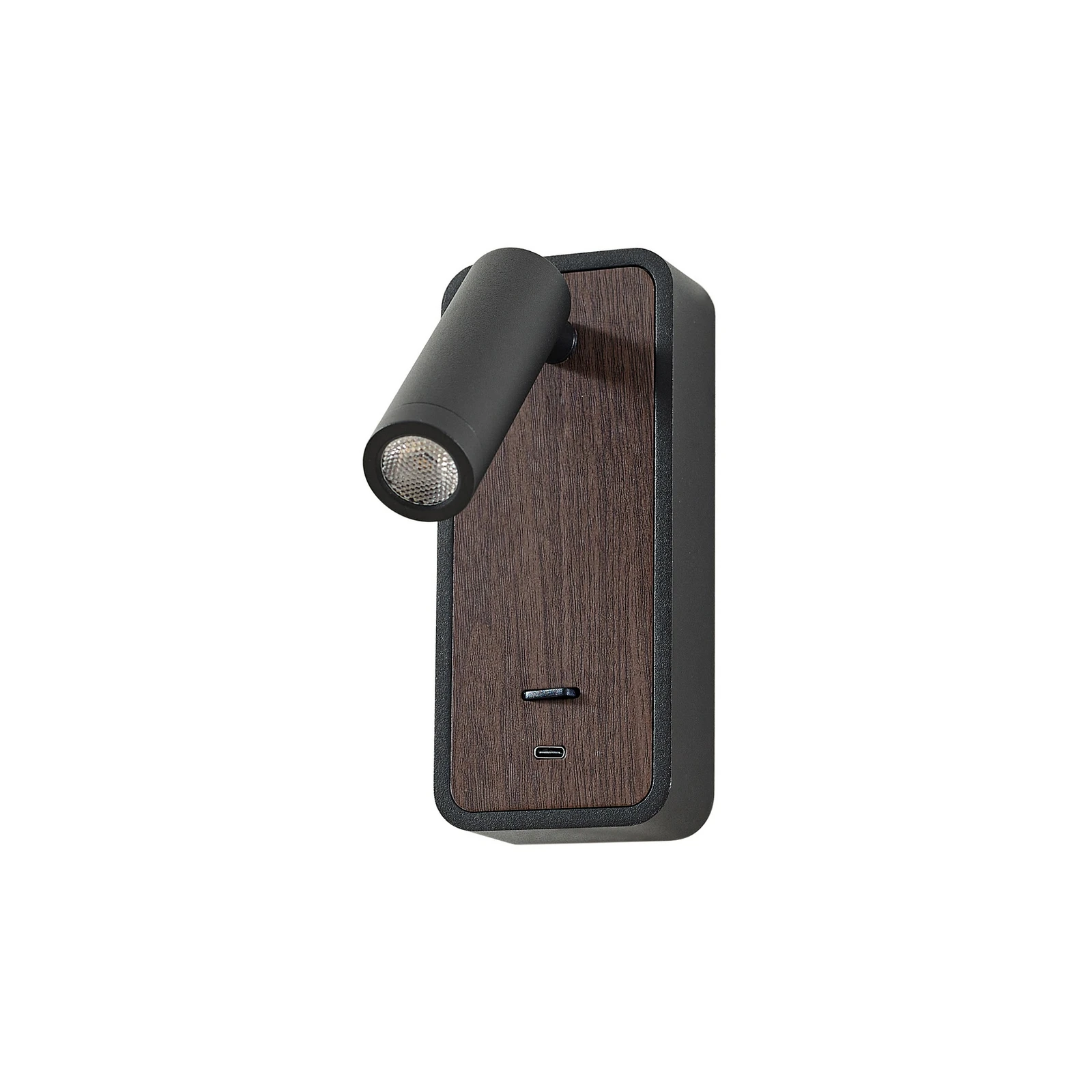 Applique a LED Lindby Tallis, nero, USB-C, orientabile
