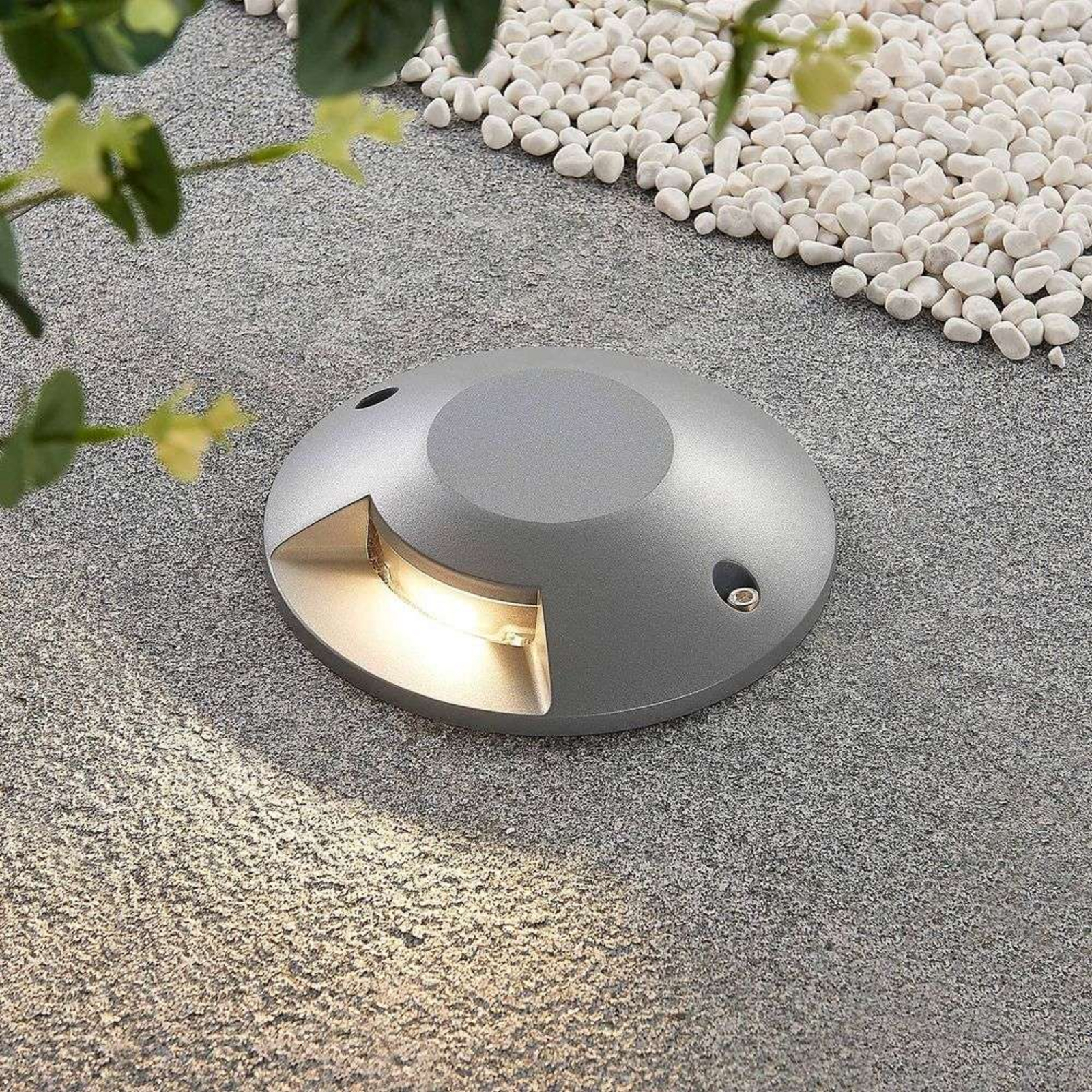 Jeffrey LED Recessed Ground Spot Silver - Lucande