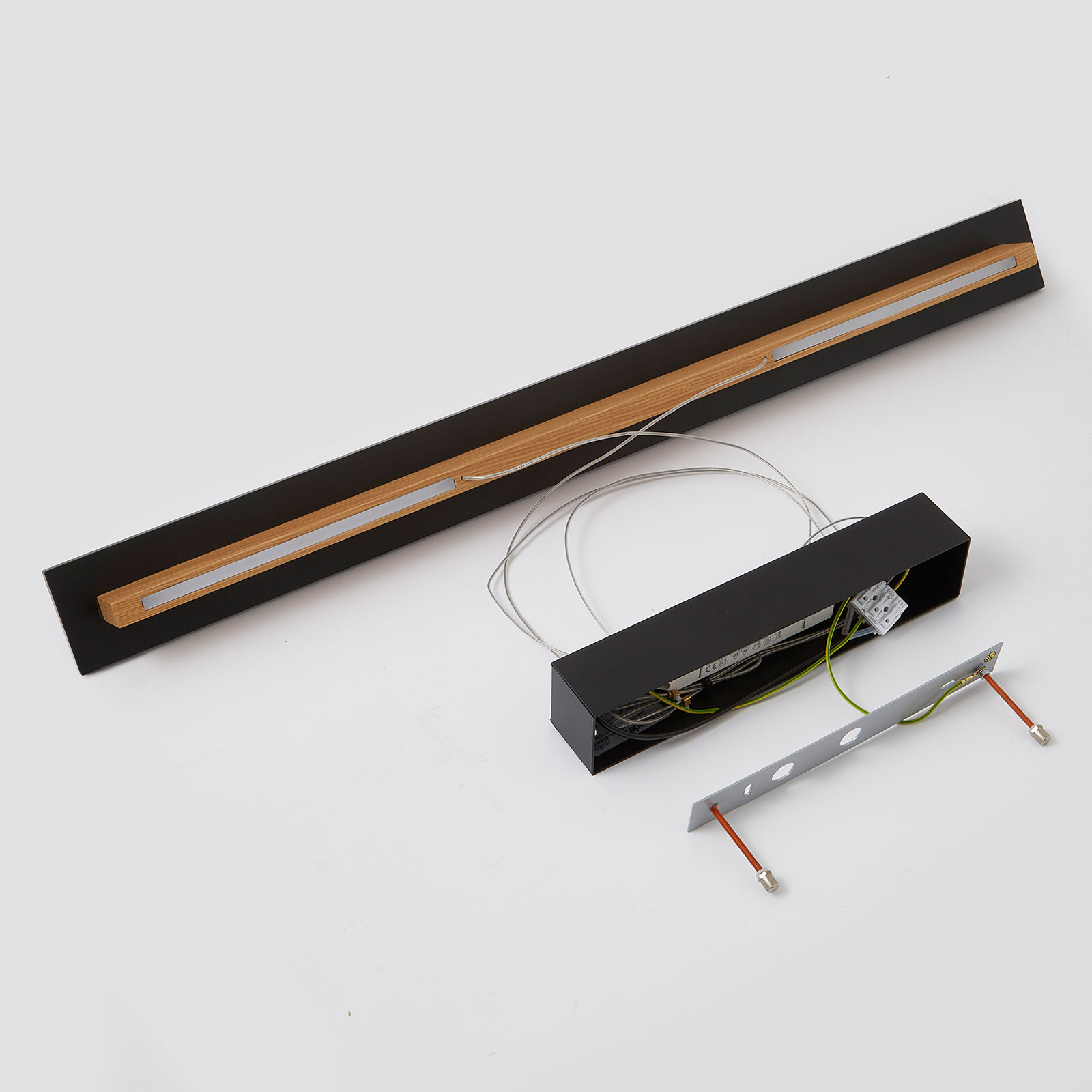 Rothfels Lexa LED-Pendellampe, eiche/schwarz 78 cm