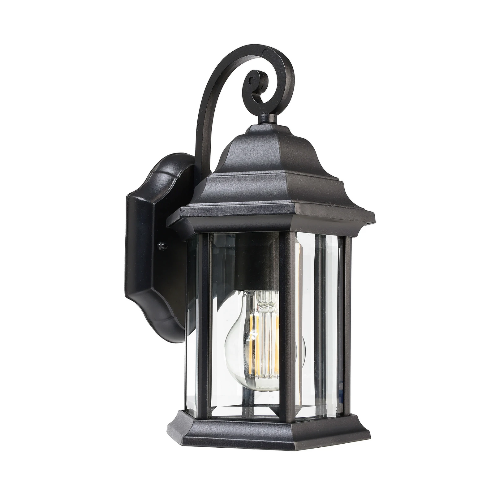Utomhusvägglampa Saiph, E27, svart