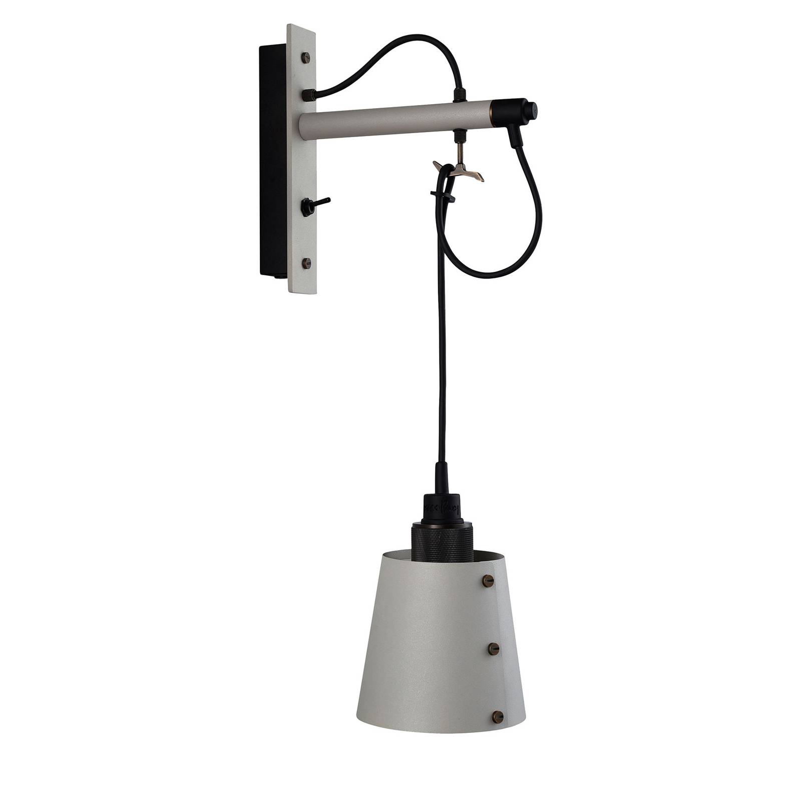 Buster + Punch Hooked Wall small grey/bronze, for Living / Dining Room, steel, E27, 40 W