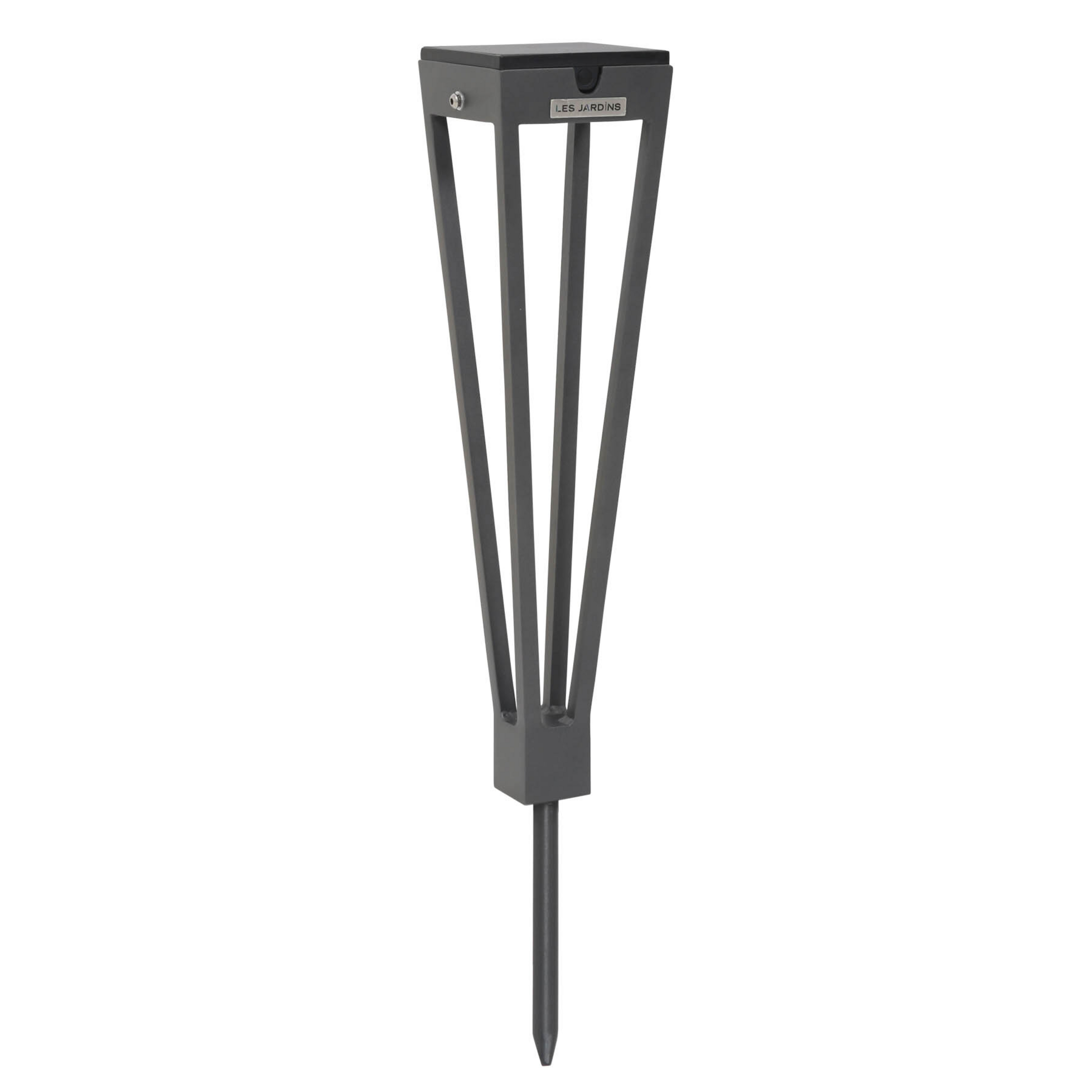 LED-Solarfackel Tinka, 52 cm hoch, grau