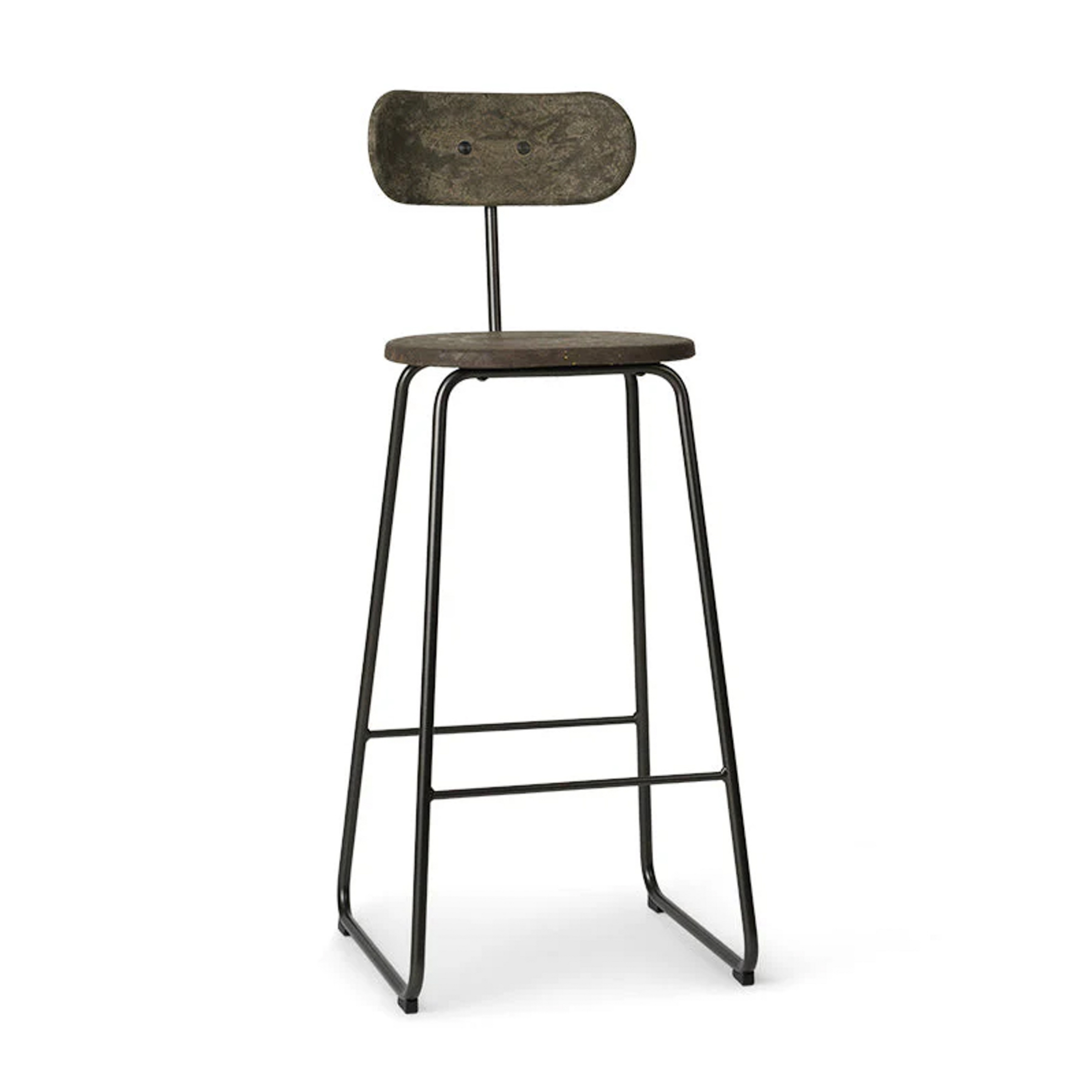 Chaise Earth Backrest, marron, acier, hauteur 99 cm - Mater