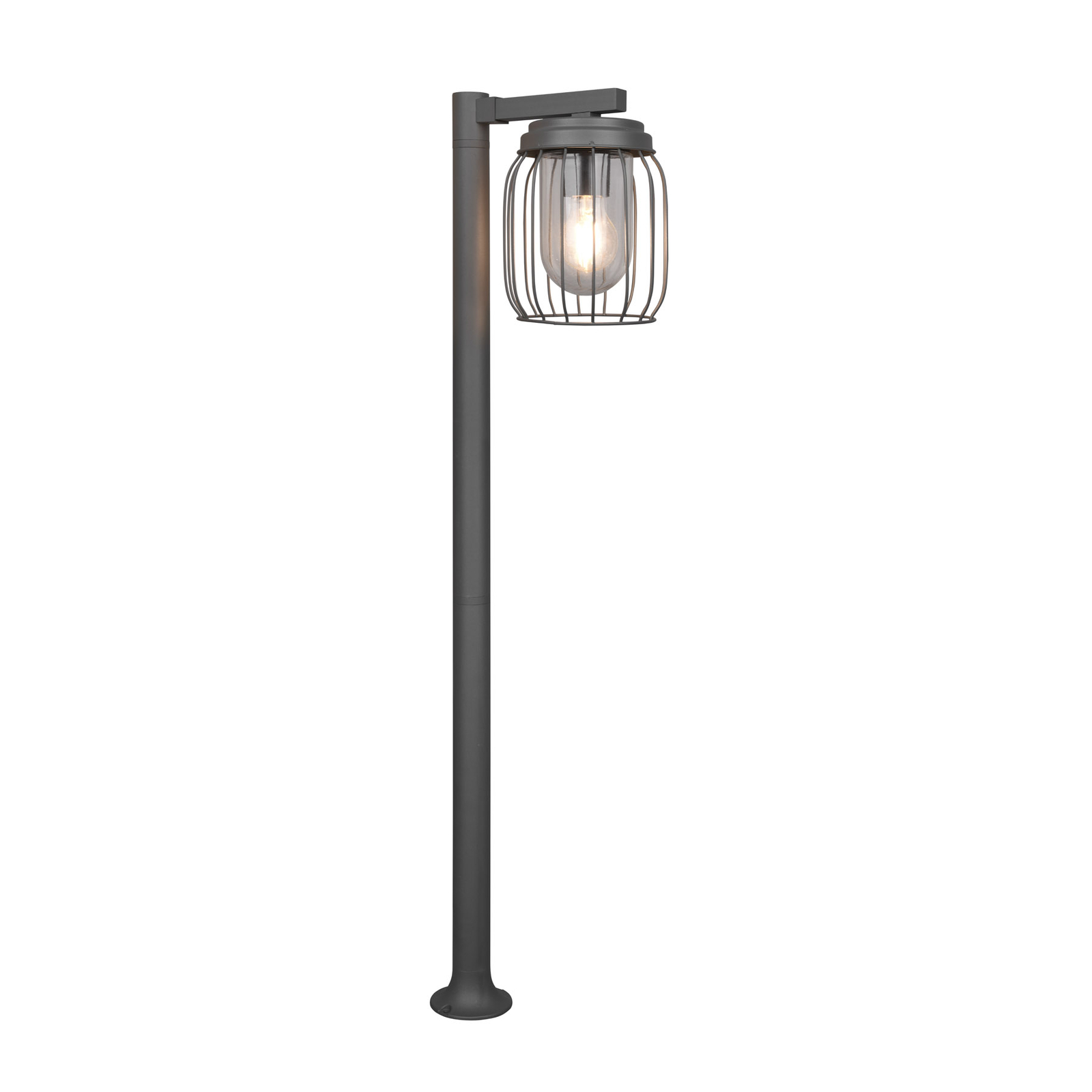 Tuela path light, height 100 cm, anthracite/clear