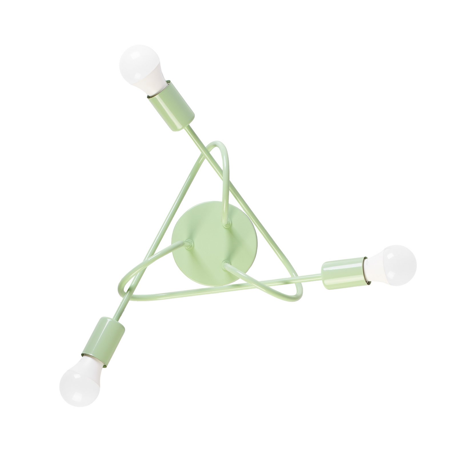 Plafonnier Oxford, vert, métal, à 3 lampes, E27