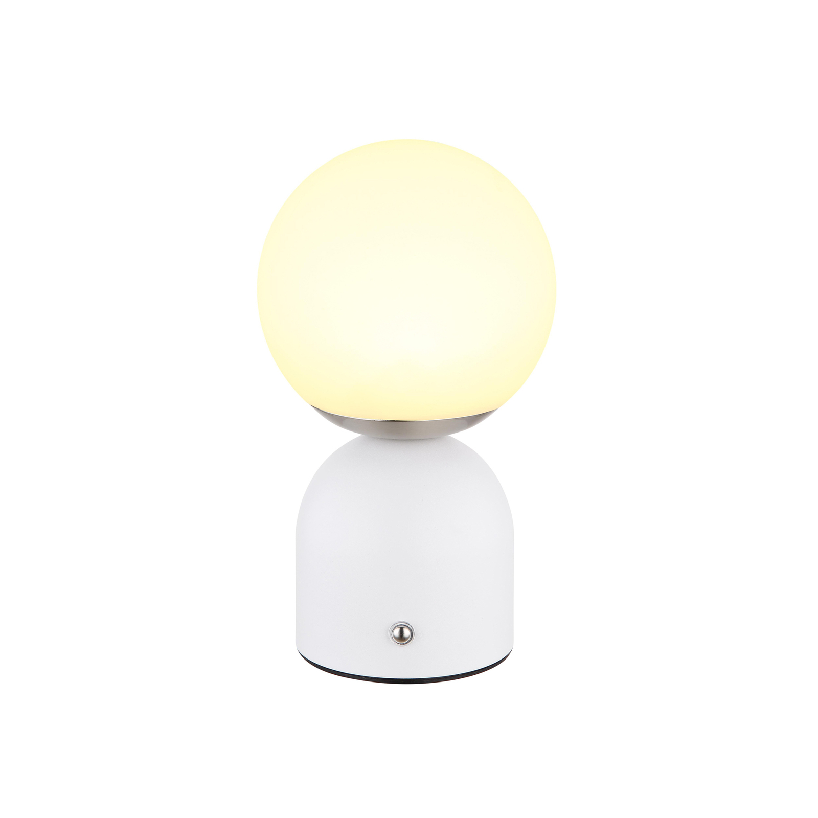 LED-Akku-Tischlampe Julsy, weiß, Höhe 21 cm, Metall, CCT