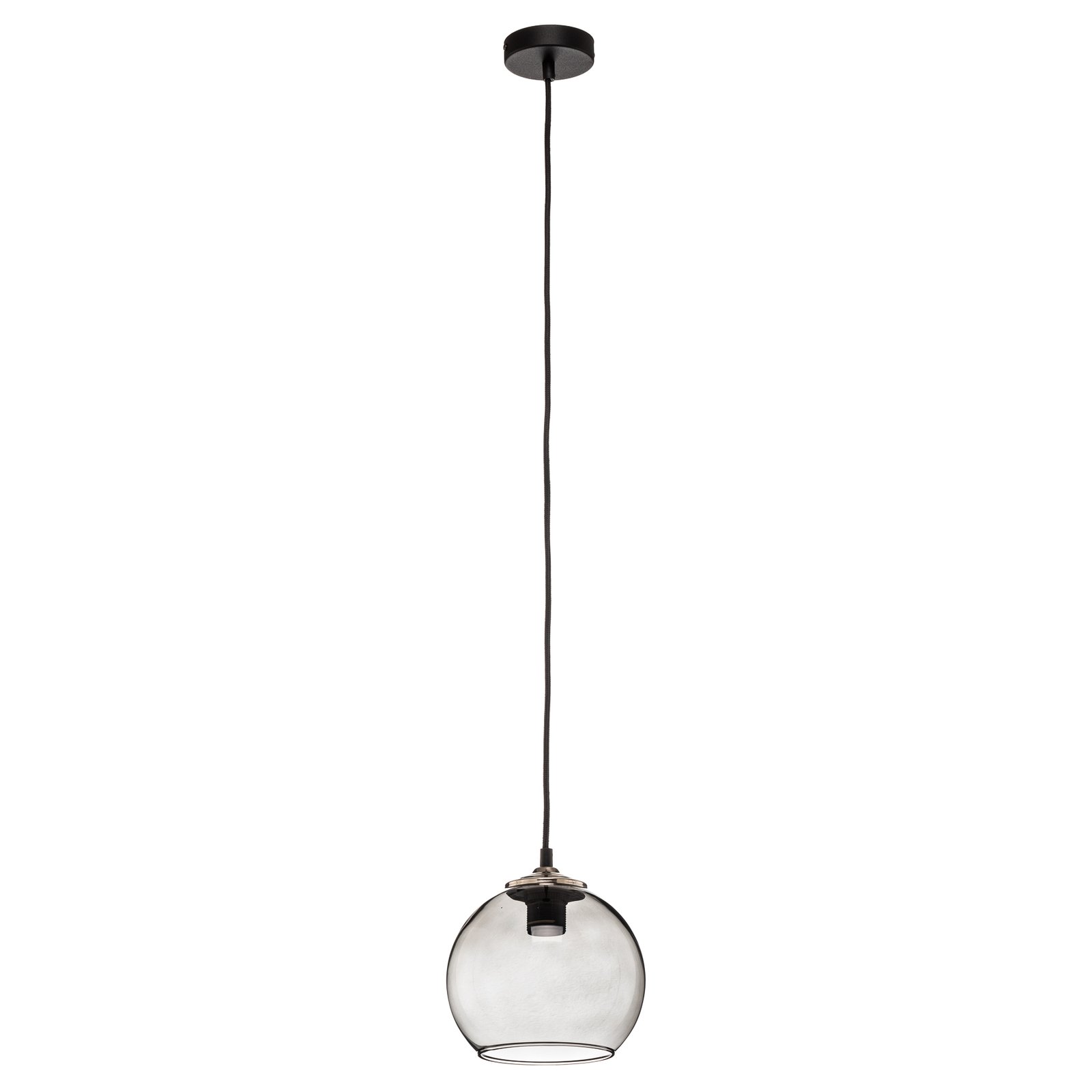 Lampă suspendată cu glob de sticlă cu glob de sticlă gri fumuriu Ø 20cm