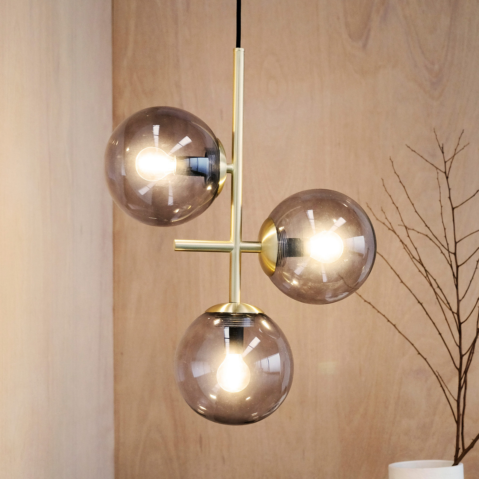 Como Lampa Wisząca Smoke/Brass - DybergLarsen