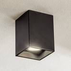 Takspot downlight firkantet, svart, bredde 11,5 cm