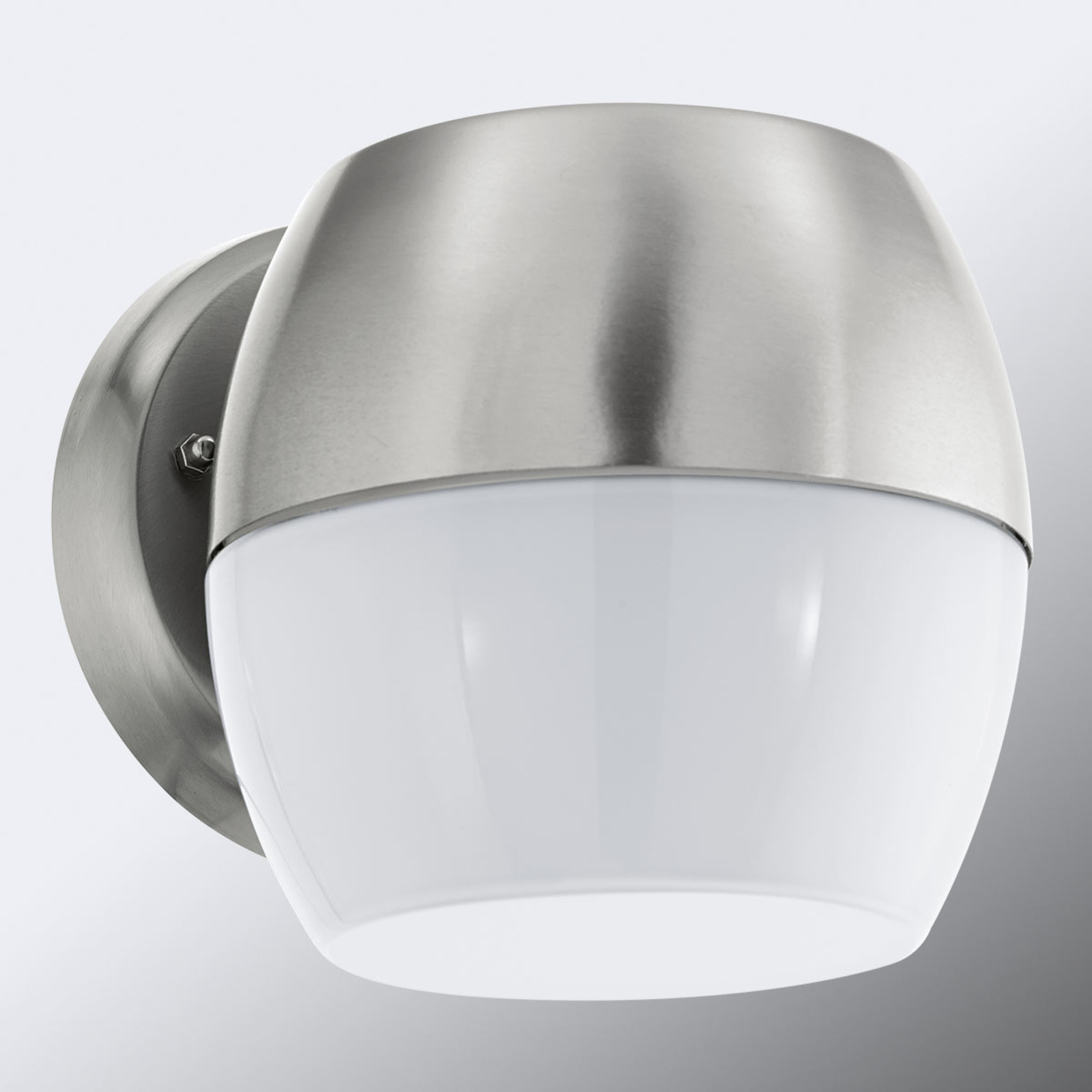 Moderne LED buitenwandlamp Oncala met glazen kap