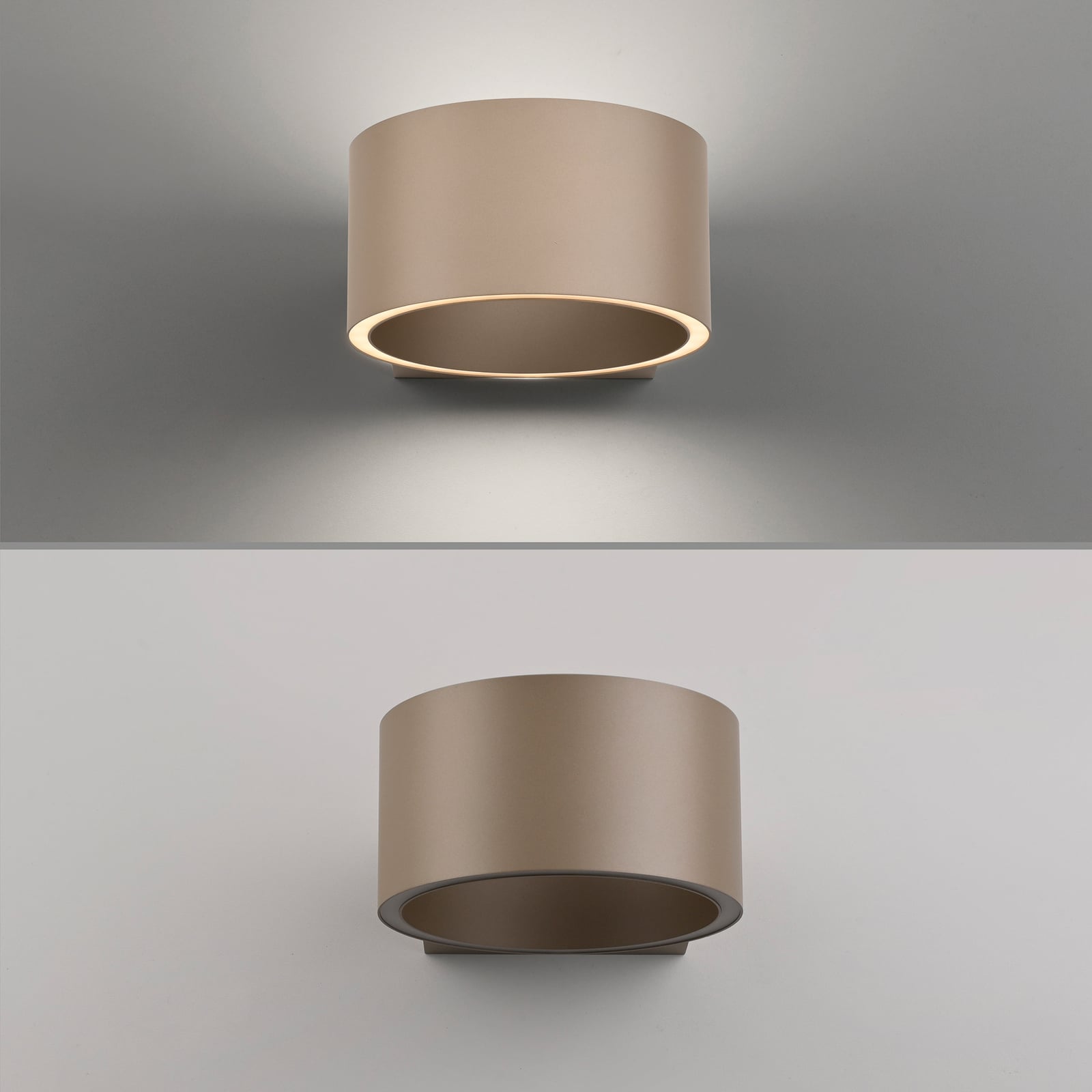 Clipse LED-Wandleuchte, bronce, Aluminium, Ø 15 cm - PURE Clipse LED-Wandleuchte, bronce, Aluminium, Ø 15 cm - PURE
