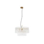 Leanna hengelampe, klar/messing, Ø 54 cm, glass – Lucande