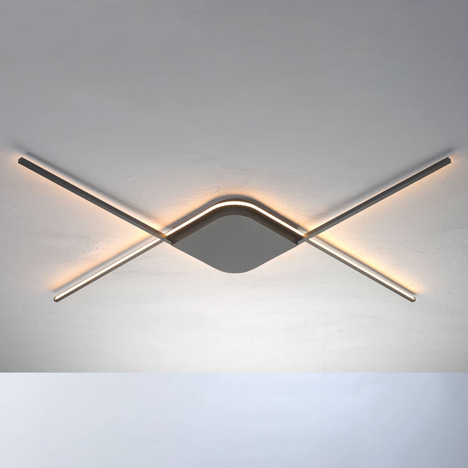 Bopp Less - lampa sufitowa LED, antracyt