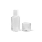 ferm LIVING Karaffen-Set Ripple Small, Glas, 2-teilig