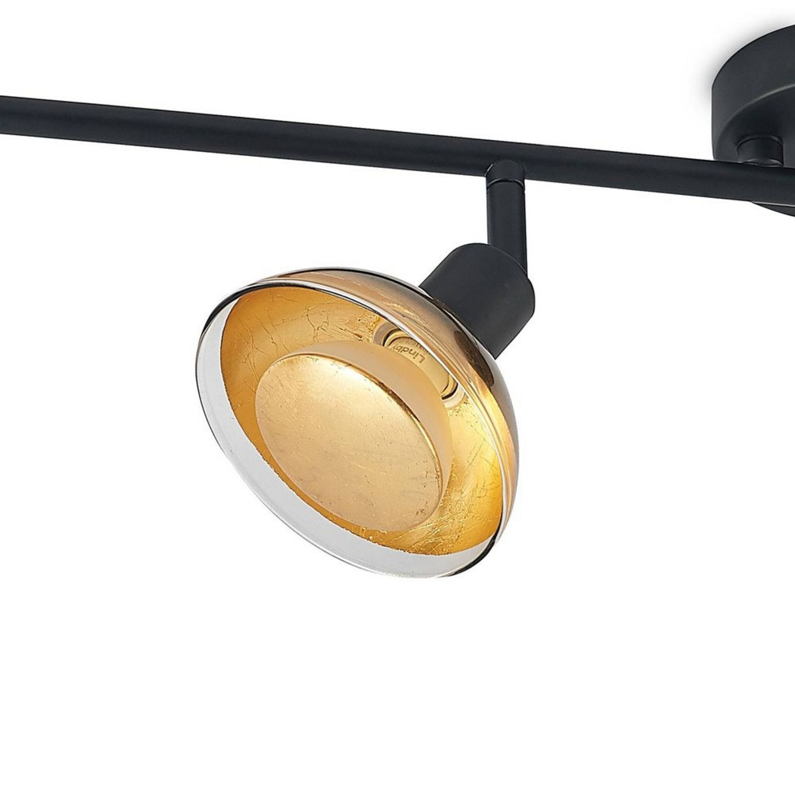 Erin 4 Plafonieră Black/Gold - Lindby