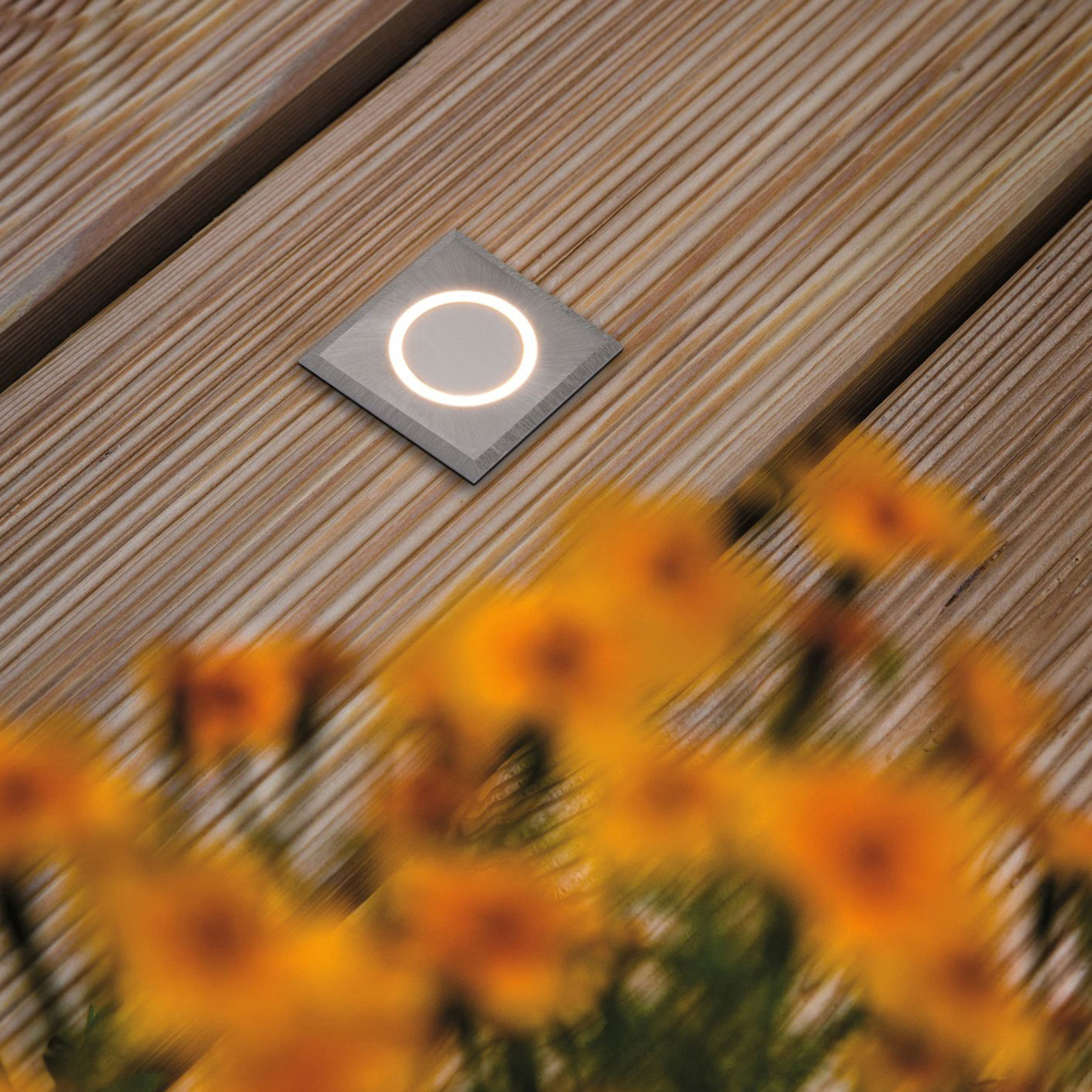 Paulmann House deck light IP65 angular ring, stainless steel, plastic, 2 W, energy efficiency: A+, L: 5 cm, W: 5 cm