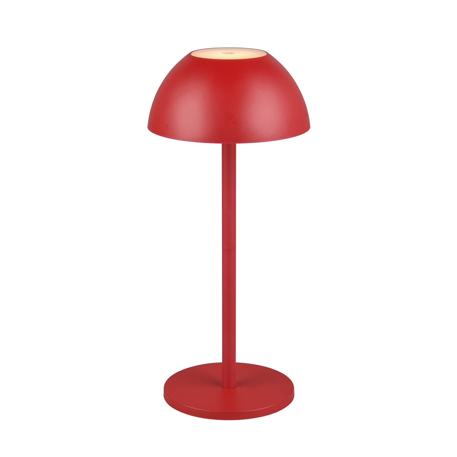 LED-Akku-Tischlampe Ricardo, rot, Höhe 30 cm, Kunststoff